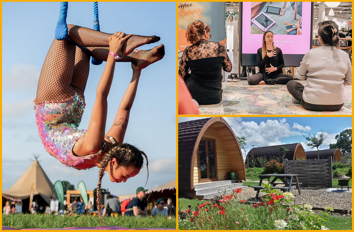A trapeze artist, a glamping cabin and a yoga workshop